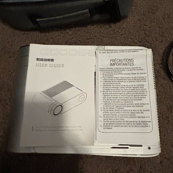 Goodee YG420 HD Video Projector w. Bag/Remote/Cables 3200 Lumen 1080p - Picture 5 of 7